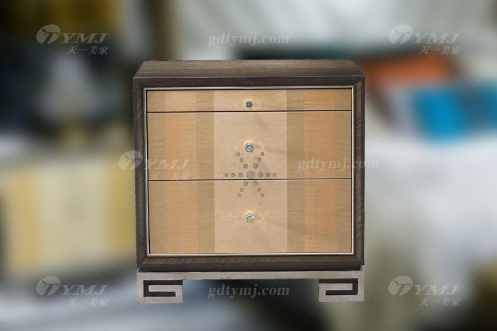 水多视频直播奢华别墅家具品牌现代轻奢时尚实木镶彩贝大床组合床头柜