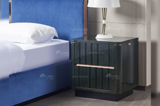 水多视频直播会所别墅家具品牌后现代轻奢风格餐厅时尚尼斯莫兰迪绿床头柜